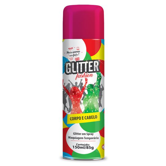 Spray de Glitter - Rosa Metalico