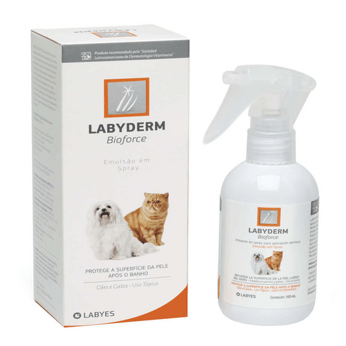 Spray Hidratante Labyes Labyderm Bioforce para Cães e Gatos 100ml