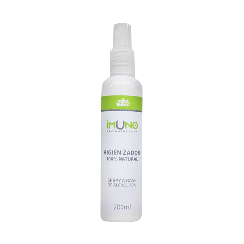 Spray Higienizador Imuno 100% Natural a Base de Álcool 70 com 200ml – WNF