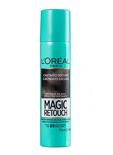 Spray Retoque de Raiz Instantâneo Magic Retouch, L'Oréal Paris, Castanho Escuro