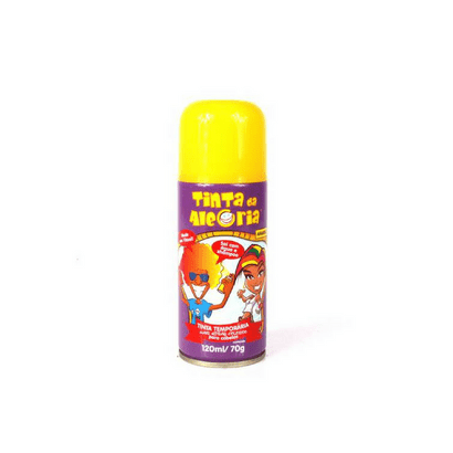 Spray Tinta Temporária para Cabelos 120ml Amarelo Interpack