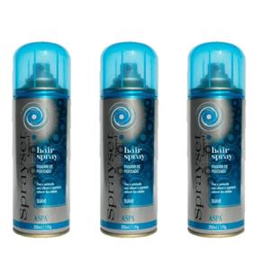 Sprayset Hair Spray Suave 250ml - Kit com 03