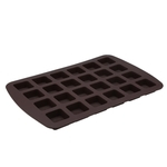 Squares bolo de fazer 24-Cavity Silicone Brownie do cozimento Mold Mold Chocolate Bakeware