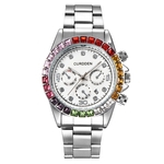 Stainless Steel Luxury Men Fashion Colorful Analog Sport Quartz Wrist Watch