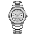 Stainless Steel Luxury Men Fashion Nautilus Analog Sport Quartz Wrist Watch