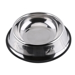 Stainless Steel Pet Bowl Non-Slip Dog Cat Puppy Food Holder Water Feeder Feed Plate 5 Sizes