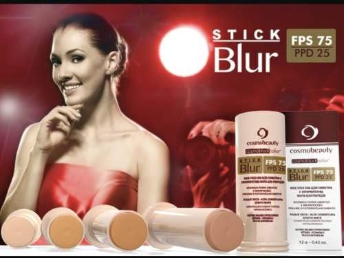 Stick Blur Fps75 Base em Bastão 18 Horas Cosmobeauty Cores Tipo de Pele:Bege