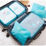Storage Bag Portable Travel Storage Bag Suitcase Underwear Shoes Storage Organizer Blue