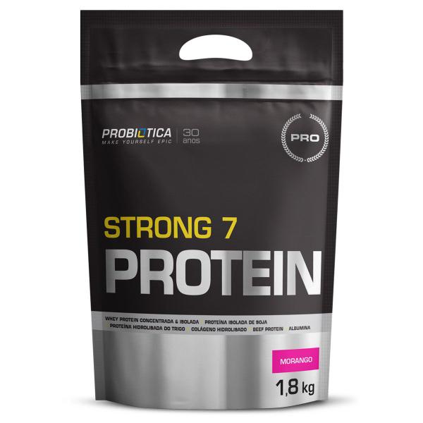 Strong 7 Protein 1,8kg Morango - Probiotica - Probiótica