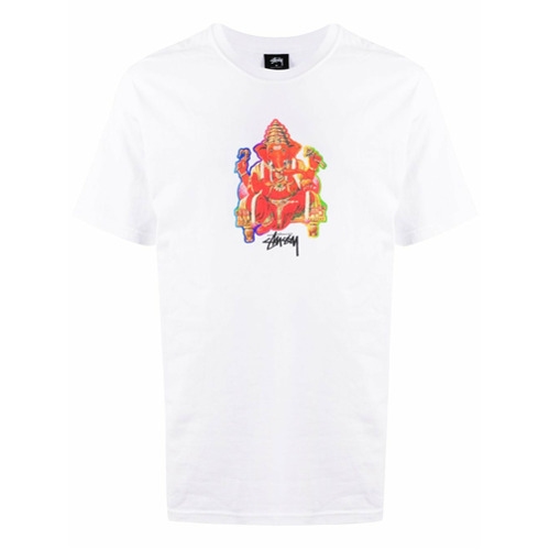 Stussy Camiseta com Estampa de Elefante - Branco