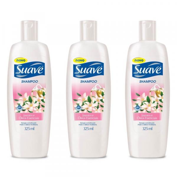 Suave Jasmim e Óleos Essenciais Shampoo 325ml (kit C/03)