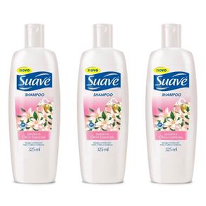 Suave Jasmim e Óleos Essenciais Shampoo 325ml - Kit com 03