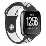Substituição Banda Esporte respirável Silicon pulseira Strap Watch para Fitbit Versa