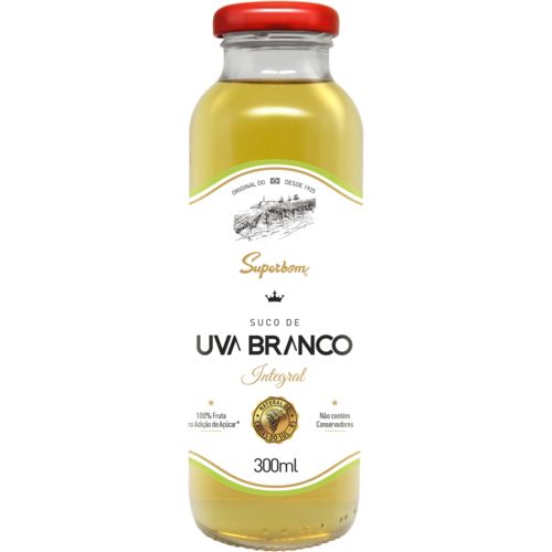 Suco de Uva Branco 100% Fruta 300ml - Superbom