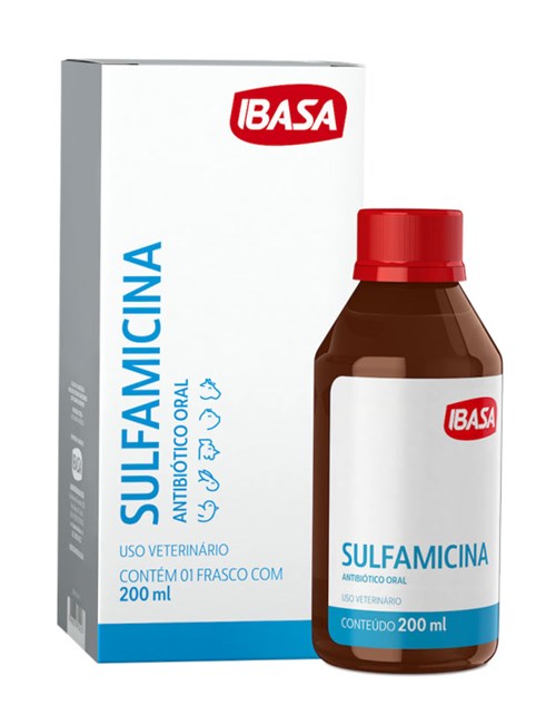 Sulfamicina Oral 200ml Ibasa Antibiótico Veterinario