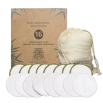 16 PCS fibra de bambu Removedor de maquiagem lavável veludo Pads reutilizável Facial Cleansing Sanitária lavável Pad