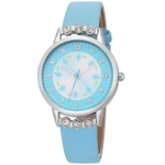 Mulheres Girl Fashion Sweet Candy cores de couro Watchband Quartz Relógios