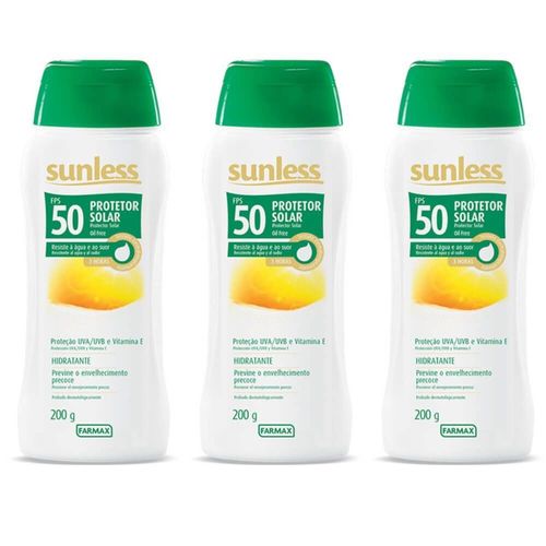 Sunless Fps50 Oil Free Protetor Solar 200ml (kit C/03)
