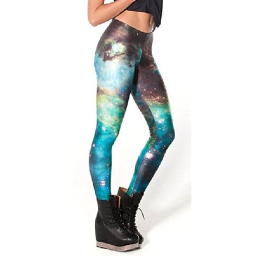 Sunnydate Women`s New 2014 Moda Seamless Printed Galaxy Leggings