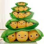 Super-acessível Peas Pillow Super Bonitinho Peas Stuffed Plush Doll 3 Ervilhas Em Um Vagem De Ervilha Plantas Toy (três Tamanhos: 25 Centímetros \\ / 42 Centímetros \\ / 55 Cm)