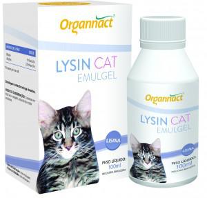 Suplemento Alimentar 100ml Organnact Lysin Cat Emulgel 100ml