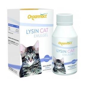 Suplemento Alimentar LYSIN CAT EMULGEL Organnact - 100ml