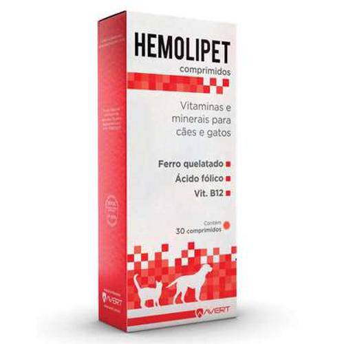Suplemento Avert Hemolipet - 30 Comprimidos