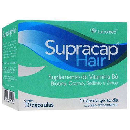 Suplemento Cresce Cabelos e Unhas 30 Cápsulas Supracap Hair