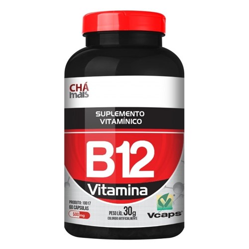Suplemento de Vitamina B12 60 Cápsulas - Chá Mais