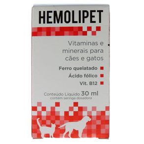 Suplemento Hemolipet para Cães e Gatos - 30ml