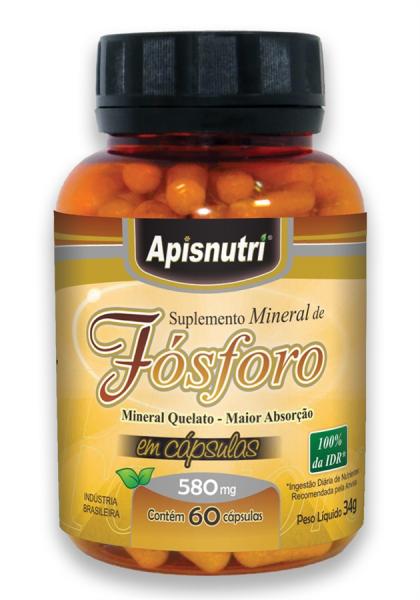 Suplemento Mineral de Fósforo 580mg C/60 Cápsulas - Apisnutri