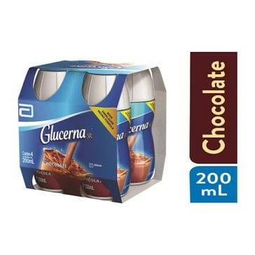 Suplemento Nutricional Glucerna Sênior Sabor Chocolate 200ml Pack com 4