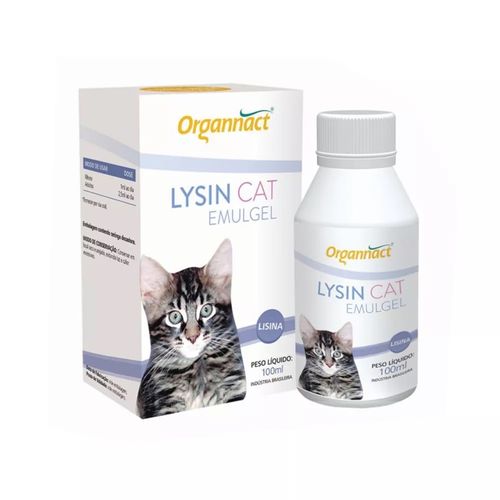 Suplemento Organnact Lysin Cat Emulgel 100ml