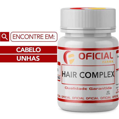 Suplemento Vitaminico para Cabelos e Unhas ''Hair Complex'' - 60 Cápsulas - OficialFarma