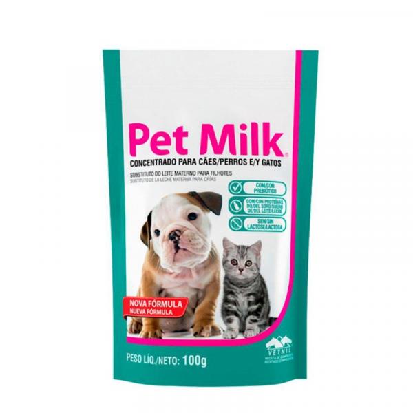 Suplemento Vitamínico Substituto do Leite Materno para Filhotes Pet Milk 100g - Vetnil