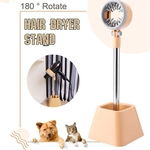 Suporte de aço inoxidável giratório do secador do cão / gato do suporte do secador de cabelo do animal de estimação 180 °