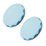 Suporte de paleta de cola adesiva de vidro de cristal de 2 peças para extensões de cílios azuis