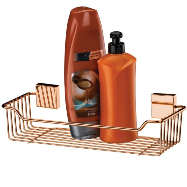 Suporte para Shampoo e Condicionador Fixação Parafuso - Rosé Gold - Future