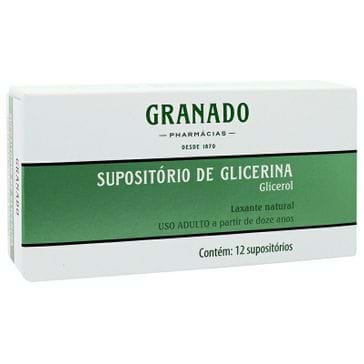 Supositório de Glicerina Granado 12 Supositórios Adulto