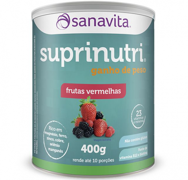 Suprinutri Ganho de Peso Sanavita 400g Frutas Vermelhas