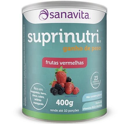 Suprinutri Ganho de Peso - Sanavita - Frutas Vermelhas - 400g
