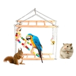 Suspensão De Escalada Balanço Pássaro Papagaio Esquilo Mordida Contas Sino Brinquedo Gaiola Decoração