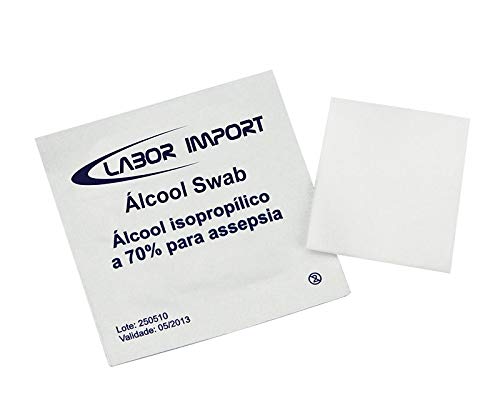 Swab de Álcool Labor Import - 100 Unidades