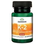 Suplemento Vitamina K2 100mcg Swanson 30 Softgels