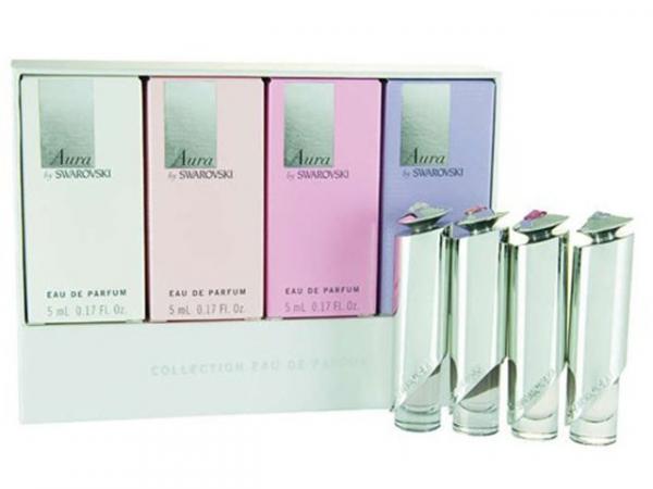 Swarovski Coffret Perfume Feminino - Aura By Swarovski Eau de Parfum 4 Unidades 4ml