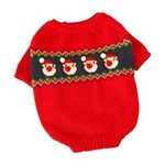 Sweater Red Puppy Dog Pet Vestuário Outono Inverno Papai Noel para o Natal de Natal