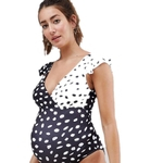 Swimwear de maternidade Maternidade Mulheres Imprimir Dot Strappy Swimsuit Bikinis Mulher grávida do Swimsuit