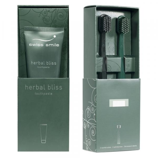 Swiss Smile Herbal Bliss Kit - Gel Dental + Escovas