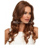 Synthetic Wig Natural Body Wave Honey Brown Hair Wigs Fashion Cheap Side Bang for Women Heat Resistant Hair