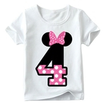 Criança de aniversário T-shirt Tops bowknot Polka Dot gola de manga curta Boy Girl Algodão